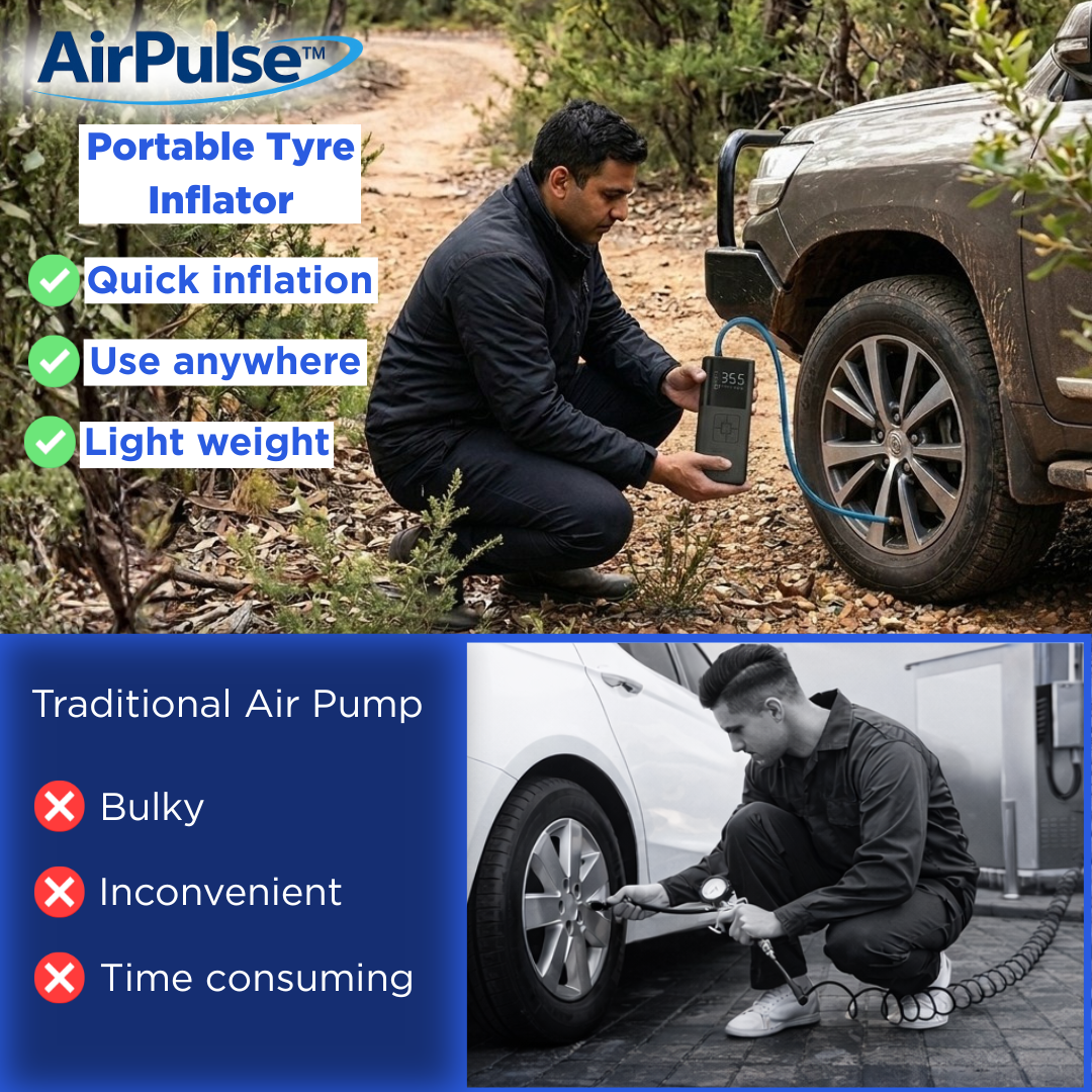 The AirPulse™ Portable Tyre inflator