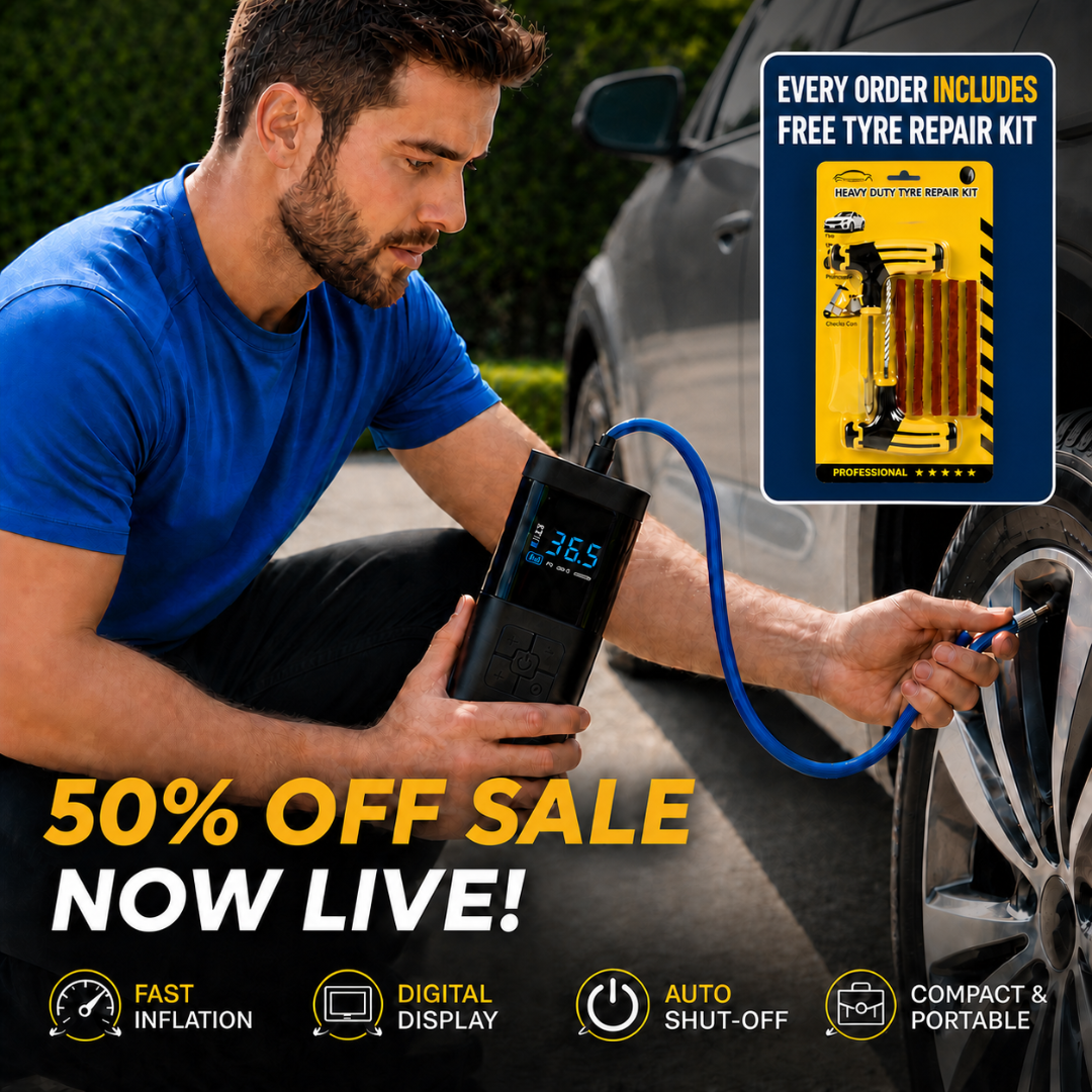 The AirPulse™ Portable Tyre inflator